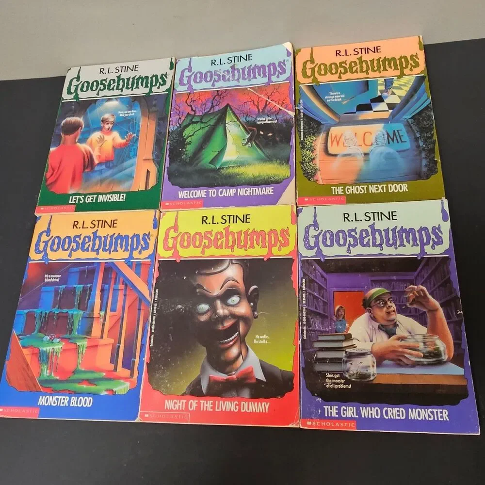 Vtg Goosebumps Lot of 6 Books 1990s 3, 6, 7, 8, 9, 10 R. L. Stine